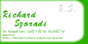 richard szoradi business card